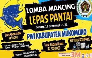 Lomba Mancing Lepas Pantai Badri Bersama PWI Mukomuko 