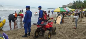 Ditpolairud Polda Banten Lakukan Patroli di Pantai Anyer, Ajak Masyarakat Patuhi Prokes