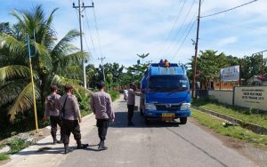 Penegakan Prokes, Polsek Teramang Jaya Mukomuko Turun Kelapangan