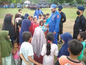 Ditpolairud Polda Banten Lakukan Therapy Trauma Healing Bagi Anak-anak Korban Gempa 