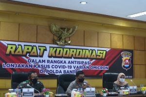 Wakapolda Banten Pimpin Rapat Koordinasi Antisipasi Omicron