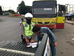 Ditlantas Polda Banten Intens Laksanakan Penindakan Terhadap Kendaraan