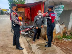 Personel Ditsamapta Polda Rutin Laksanakan Patroli Himbau Terapkan Prokes