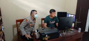 Polsek Munjul Mendapatkan Kunjungan Wakapolres Untuk Monitoring Penginputan F-Care