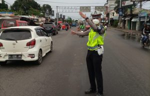 Ditlantas Polda Banten Gatur Pagi Jamin Kamseltibcarlantas Kota Serang