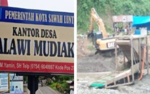 Penambang Emas Aliran Sungai Batu Laung Talawi Picu Bencana