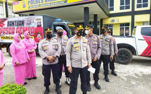 Pelepasan Pengiriman Sembako oleh Kapolres Untuk Bantuan Pasca Bencana Pasaman Barat