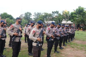 Satbrimob Polda Banten Laksanakan Latihan PBB Bersenjata