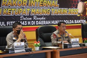 Gelar Rakor Internal, Polda Banten Optimalkan Kesiapan Pengamanan Idul Fitri 1443 H