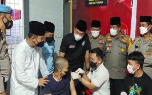 Kapolres Bersama Dandim 1410 Tinjau Pelaksanaan Vaksinasi Covid-19 di Rutan kelas II Bantaeng