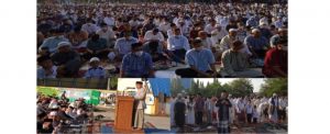 Ribuan Umat Islam Padati Alun Alun Taman Merdeka Melaksanakan Sholat Idul Fitri