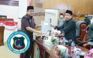 Bupati Tanjabbar Hadiri Rapat Paripurna Keempat DPRD LKPJ Bupati TA 2021