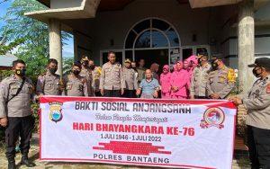 Sambut Hari Bhayangkara ke-76, Kapolres Bantaeng Anjangsana ke Purnawirawan Polri