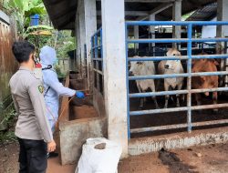 Polres Pandeglang Lakukan Sterilisasi Kandang di Rumah Pemotongan Hewan