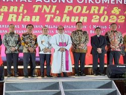 Natal Agung Oikumene Umat Kristiani, TNI, Polri dan ASN Provinsi Riau Berjalan Sukses, Kondusif dan Membludak