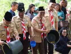 Wakil Bupati Simalungun Hadiri Kegiatan Karang Pamitran Kwarda Gerakan Pramuka Sumut di Yonif 122/PT