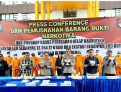 Pemusnahan Barang Bukti Narkotika dan Ekstasi, Oknum Pegawai Lapas dan Anak Binaan Diamankan