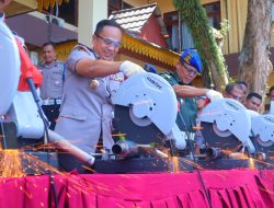 Tangkap dan Musnahkan Ratusan Knalpot  Brong, Kapolresta Kombes Pol Jefri: Tidak Ada Tempat Untuk Balap Liar 