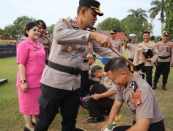 Kapolres Way Kanan Pimpin Upacara Kenaikan Pangkat Periode 1 Juli 2023