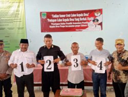 Penetapan dan Pengundian Nomor Urut Calon Kepala Desa Puspo Berlangsung Lancar