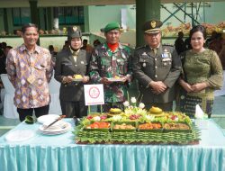 Makorem 022/PT mengadakan Upacara HUT TNI ke 78