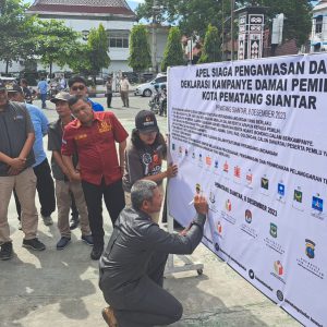 Pasintel Kodim 0207/Sml Hadiri Apel Kesiapsiagaan Bawaslu Dalam Pengawasan Tahapan Pemilu 2024