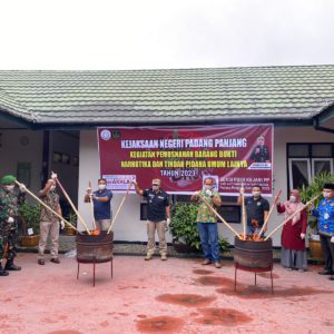 Kejaksaan Negeri Padang Panjang Gelar Pemusnahan Barang Bukti Narkotika dari Tindak Pidana Umum