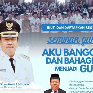 Seminar Guru se-Kabupaten Agam Diduga Adanya Unsur Politis