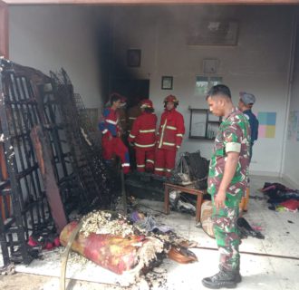 Akibat Korsleting, 1 Unit Rumah Di Kota Tebing Tinggi Hangus Terbakar