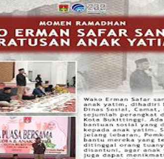 Wako Erman Berbagi, Santuni Anak Yatim Menghadapi Hari Raya Idul Fitri 1445 H