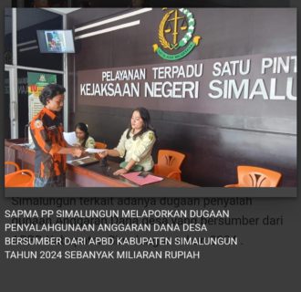 SAPMA PP Simalungun Resmi Laporkan Terkait Penyalahgunaan ADD Kejaksaan Negeri