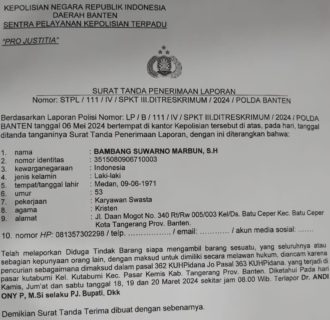 Pedagang Pasar Kota Bumi Laporkan Pj Bupati Tangerang ke Polda Banten