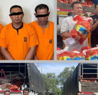 Ditreskrimsus Polda Riau Gagalkan Penyelundupan 21 Ton Bawang Bombay Ilegal Dari Malaysia 