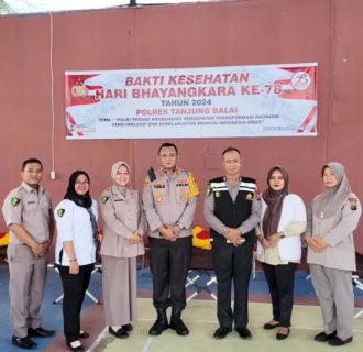 HUT Bhayangkara ke-78, Polres Tanjungbalai Gelar Bakti Kesehatan Gratis