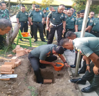 Danrem 022/PT Kolonel Inf Tagor Rio Pasaribu SE, Meletakan Batu Pertama Pembangungan Rumah Dinas Personil Korem 022/PT