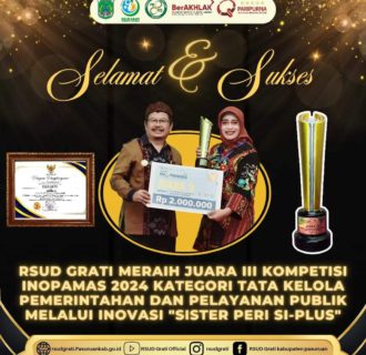 Menakjubkan, RSUD Grati raih juara 3  INOPAMAS  2024