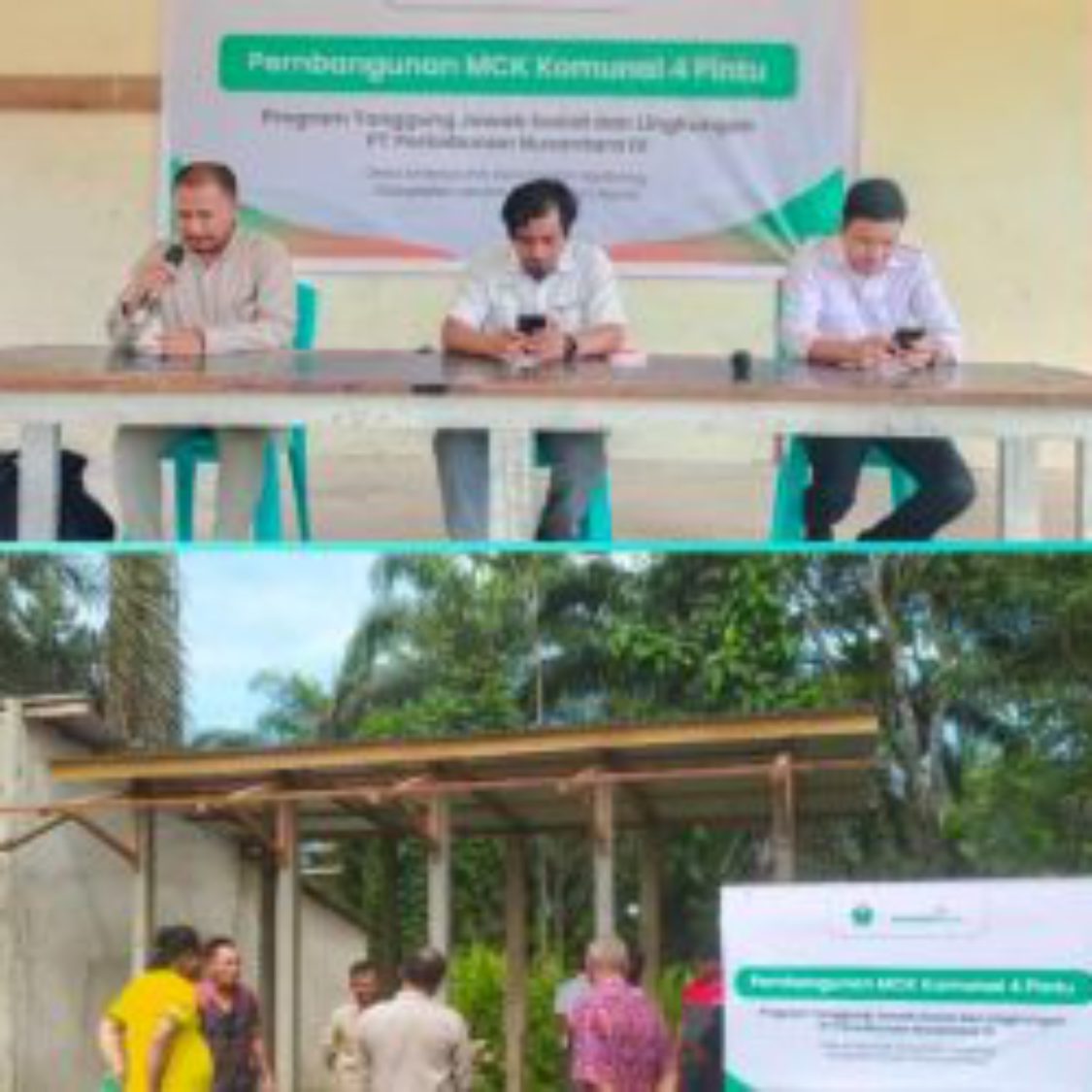 Desa Amboyo Inti Ngabang Terima Bantuan Pendirian Fasilitas MCK Komunal 4 Pintu dari PTPN IV Regional V