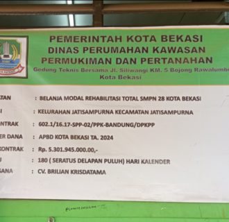 Proyek Rehabilitasi Total SMPN 28 Kota Bekasi