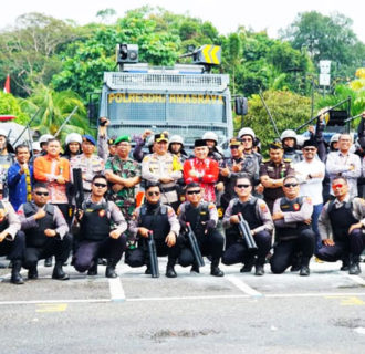 Bupati Dharmasraya Hadiri Apel Gelar Pasukan Operasi Mantap Praja Singgalang di Polres Dharmasraya