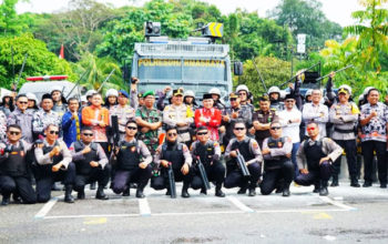 Bupati Dharmasraya Hadiri Apel Gelar Pasukan Operasi Mantap Praja Singgalang di Polres Dharmasraya