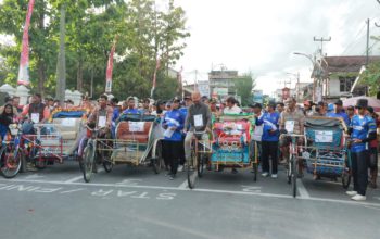 Melestarikan Kearifan Lokal: Bupati Anwar Sadat Buka Lomba Balap Becak Hias