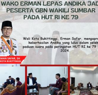 Wako Erman Lepas Andika Jadi Peserta GBN Wakili Sumbar pada HUT RI ke-79