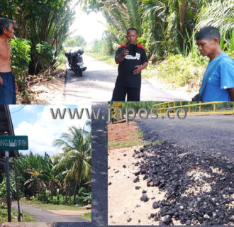 Masyarakat Kecewa Aspal Jalan Sungai Sirih Dikerjakan Asal Jadi, Pihak Satker Tak Peduli