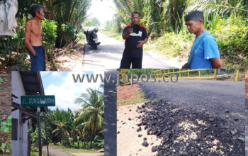 Masyarakat Kecewa Aspal Jalan Sungai Sirih Dikerjakan Asal Jadi, Pihak Satker Tak Peduli