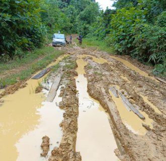 Parah,!! Jalan Penghubung Desa Beginci Darat ke Batu Lapis Memperihatinkan