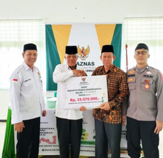 Baznas Terima Zakat Profesi Personil Polres Dharmasraya Untuk Bulan September, Berkah untuk Semua