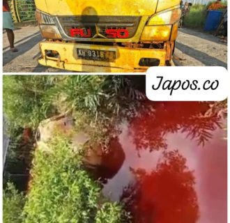 Truk Tangki CPO Milik PT KAL Terjun Bebas ke Anak Sungai, Transportir CV Abadi Loc Jaya Dituding Lalai