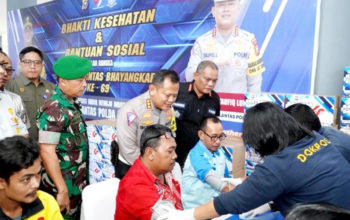 Ditlantas Polda Riau Gelar Bakti Sosial dan Kesehatan Jelang Puncak Hari Lalu Lintas Bhayangkara ke-69