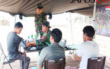 Tetap Profesional Dalam Pengabdian, Satgas TMMD Luangkan Waktu Peduli Kesehatan Warga Dijadwal Padat