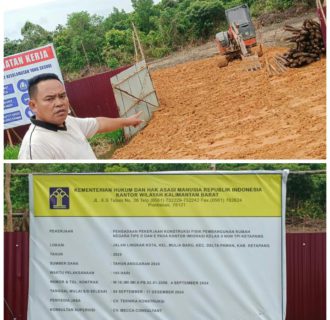 LSM Peduli Kayong Soroti Timbunan Galian C Jenis Latrit Di Proyek Rumah Negara Tipe D Imigarasi Ketapang RP 1,8 Milyar